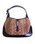 Jackie Bag, &pound;495, Handbags, Black/Brown, Leather/Python, Front view